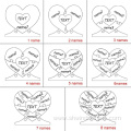 Personalized Wooden Heart Puzzle with Name Engraving from 1 to 8